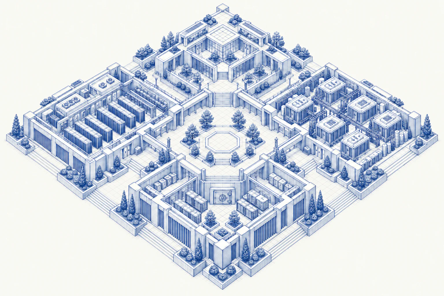 The sovereign environment: a detailed sapphire architectural engraving of Eragon’s sovereignty world